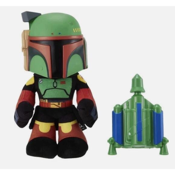 Star Wars Rocket Launching Boba Fett Feature Plush, 12” Tall Figure NEW - Picture 1 of 9